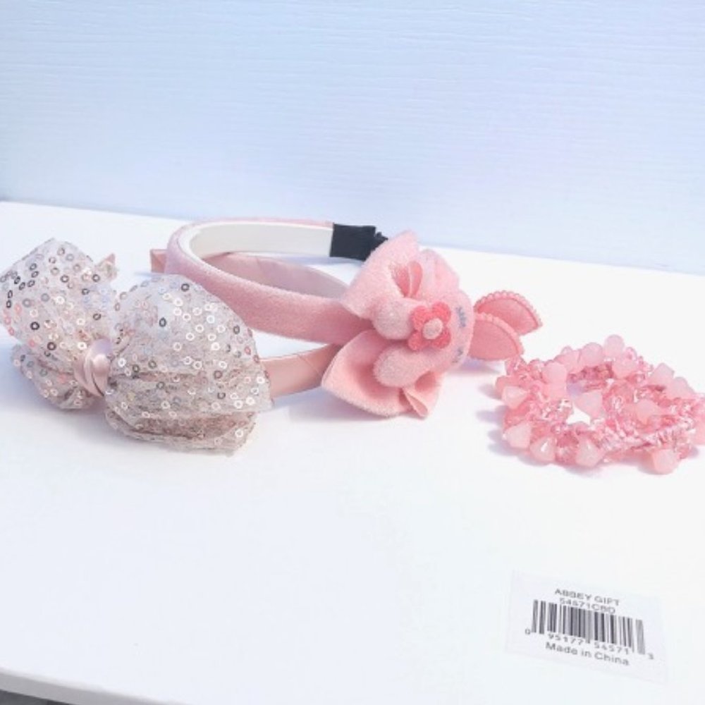 NEW CUTE KOREAN Headband Hair tie Bunny Bow headband pink